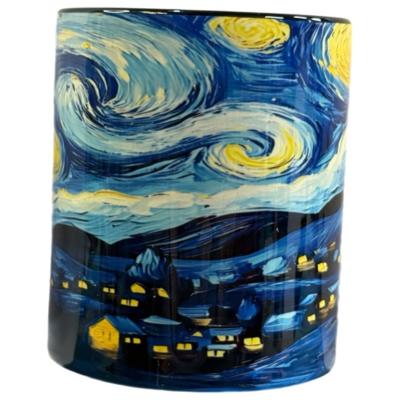 Starry Night Art Mug - Van Gogh Ceramic Coffee Cup - Diy Tree - Art Drinkware - Picture 3 of 7